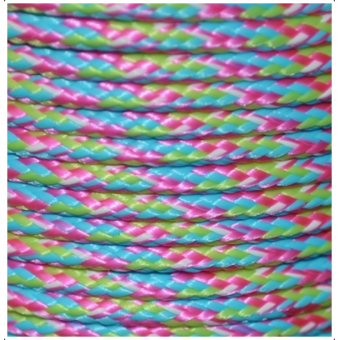 PPM touw 3,5 mm turquoise/paars/roze/lime